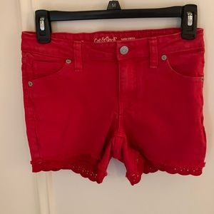 Cat & Jack super stretch girls red shorts size L 10/12